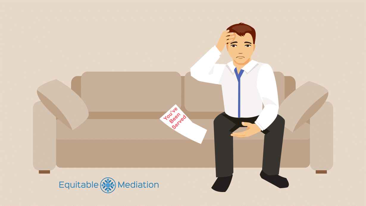 husband-served-with-divorce-Equitable-Mediation