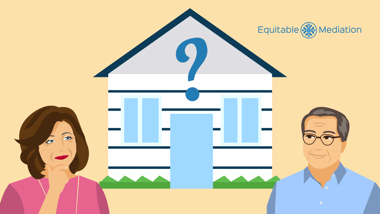 A couple reviewing financial records after 25 years of marriage—highlighting the complex money matters that arise in long-term divorces. Equitable Mediation, led by Joe and Cheryl Dillon, helps you navigate asset division, retirement accounts, and spousal support with clarity and care. Call (877) 732-6682 today to protect your financial future with Equitable Mediation.