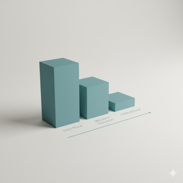 step down alimony illustration showing how support may decrease over time in california