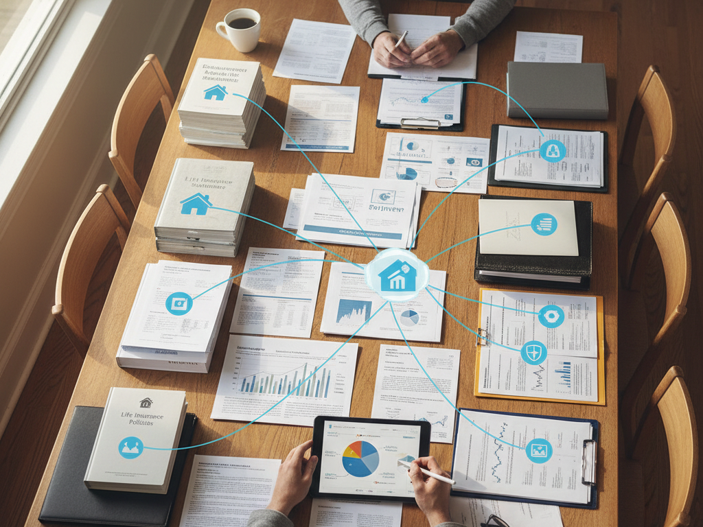 Illinois divorce mediation session reviewing income analysis, property division, tax impact, retirement planning, and cash flow projections to structure fair spousal maintenance. Call (877) 732-6682 to plan your financial strategy with Equitable Mediation.